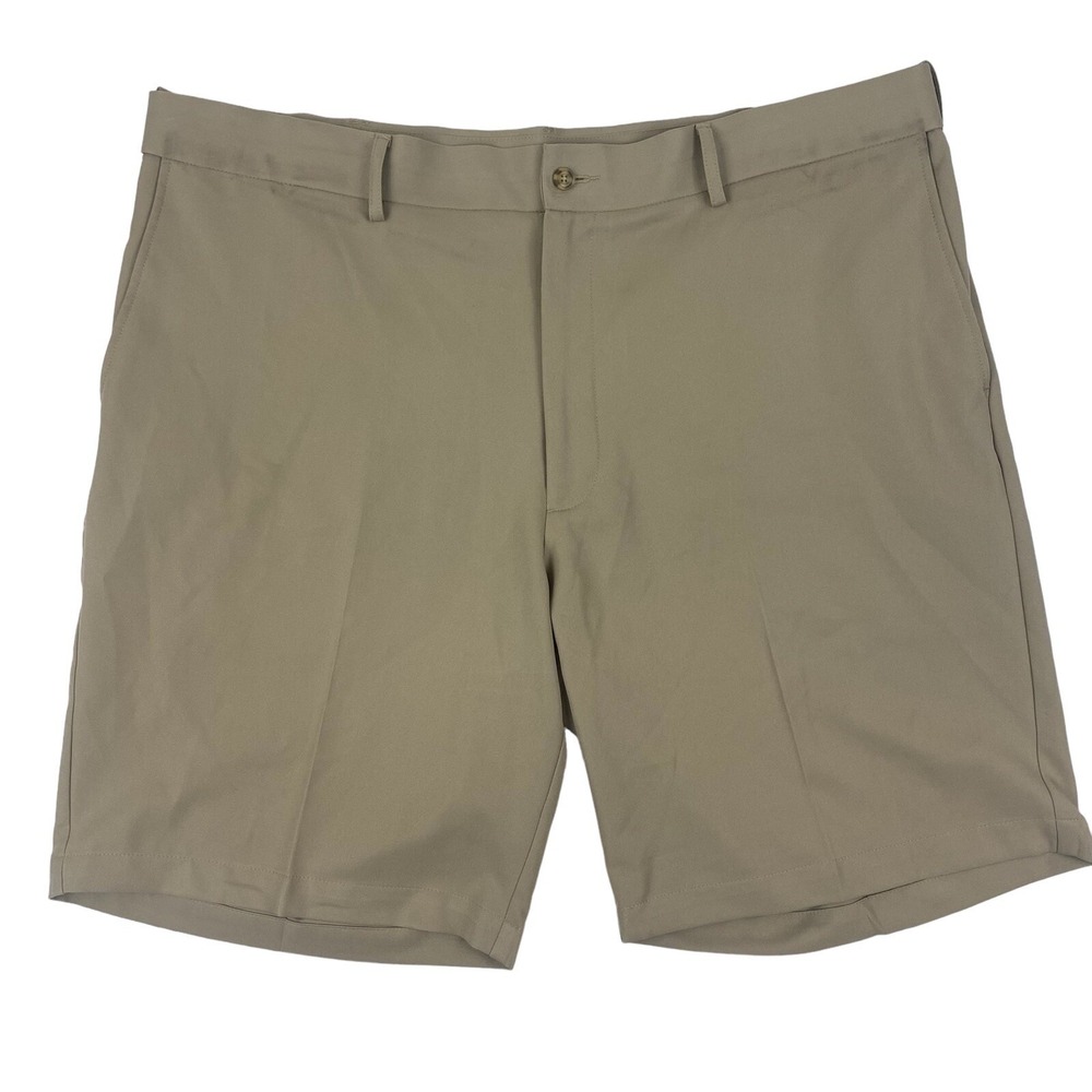 PRO TOUR Size 42 Coolplay Beige Shorts Golf 100% Polyester Flat Front Activewear